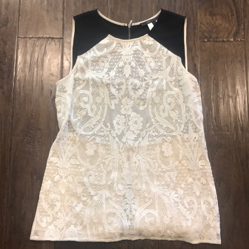 BCBGMAXAZRIA Lace Top Size XS